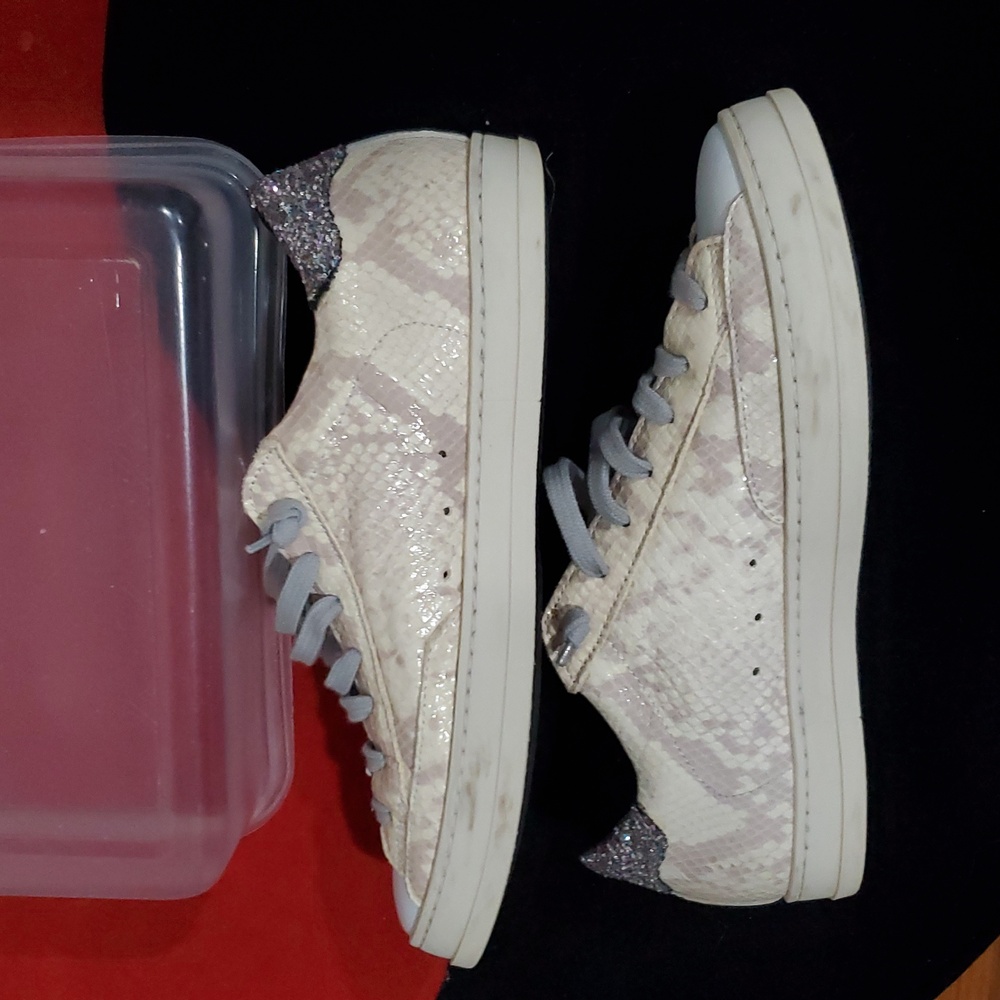 P448 John Sunset Embossed Python Sneaker With Iri… - image 7